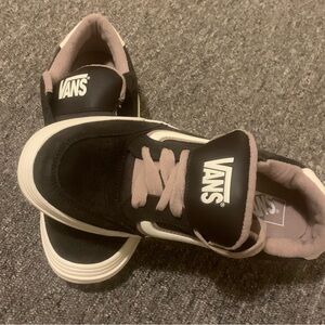 Vans Brown and Blush (Pink) Women’s/Girls Low Top Skate Shoe. Suede and Leather.